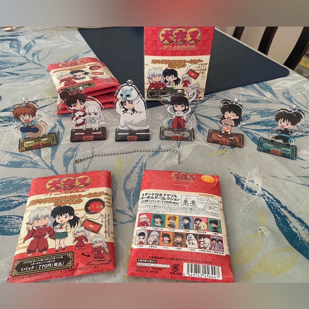 Inuyasha - Acrylic Keychain/Stand - Set of 6 from Japan